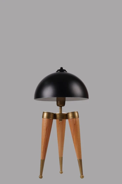 Lumexx STİL NATUREL SİYAH RETRO BAŞLIKLI MASA LAMBASI - Resim 4