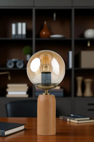 Lumexx LOLE NATUREL BAL CAMLI MASA LAMBASI ürün görseli