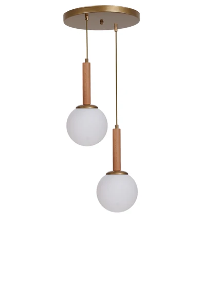 Lumexx IŞIL 2 Lİ TEPSİLİ NATUREL BEYAZ CAMLI SARKIT - Resim 2