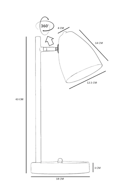 Lumexx FRANK GRİ MASA LAMBASI - Resim 5