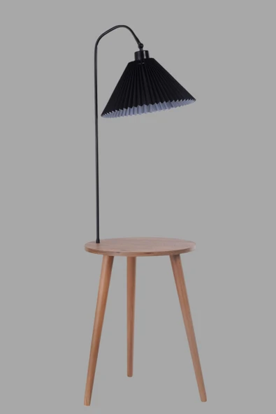 Lumexx ATLAS NATUREL-SİYAH LAMBADER PİLELİ SİYAH ABAJURLU - Resim 3