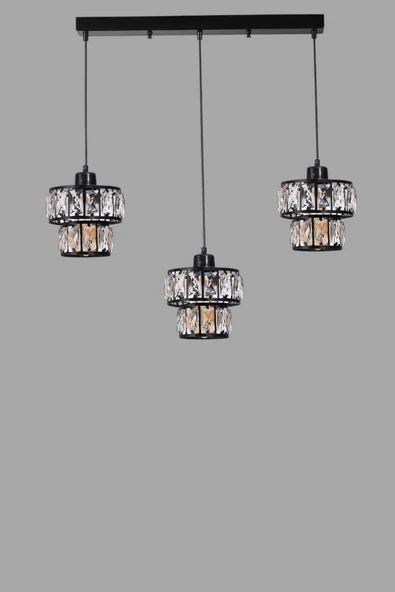 Lumexx LEO 3 LÜ SIRALI SİYAH SARKIT - Resim 3