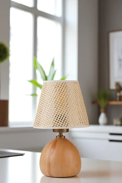 Lumexx CAMERON NATUREL PETEK ABAJURLU MASA LAMBASI - Resim 2