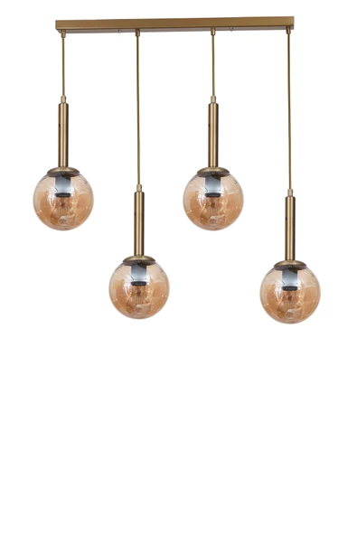 Lumexx SEZGİ 4 LÜ SIRALI ESKİTME BAL CAMLI SARKIT - Resim 2