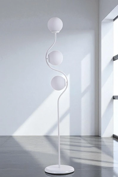 Lumexx TURAN 3 LÜ BEYAZ LAMABDER BEYAZ CAMLI ürün görseli