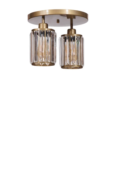 Lumexx HUGO 2 Lİ TEPSİLİ ESKİTME PLAFONYER AVİZE - Resim 2