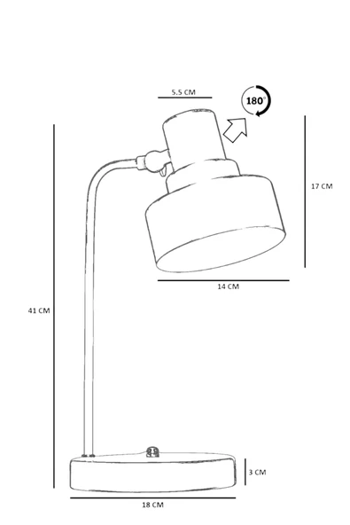 Lumexx DANİEL ESKİTME KAPLAMALI MASA LAMBASI - Resim 5