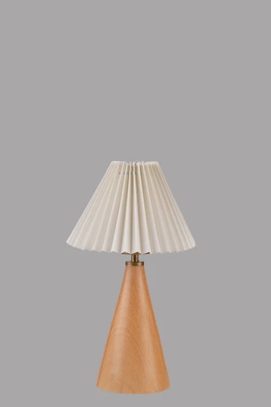 Lumexx JUNO NATUREL PİLELİ KREM ABAJURLU MASA LAMBASI - Resim 4