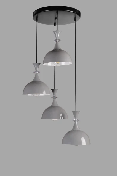 Lumexx AKAY 4 LÜ TEPSİLİ GRİ SARKIT - Resim 3