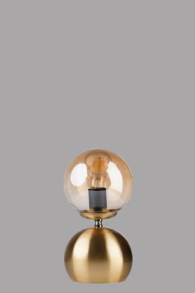 Lumexx OLİVER ESKİTME KAPLAMALI BAL CAMLI MASA LAMBASI - Resim 3