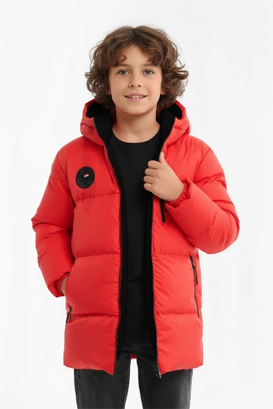 İçi Kürklü Su ve Rüzgar Geçirmez Erkek Çocuk Mont - Resim 7