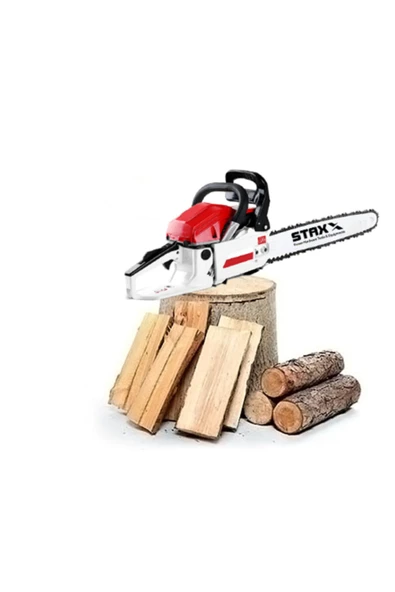 STAXX POWER American Ağaç Odun Dal Kesme Makinesi Motorlu Benzinli Testere 63cc 7.9 Hp Yağ + Yedek Zincir Hediye ürün görseli 1