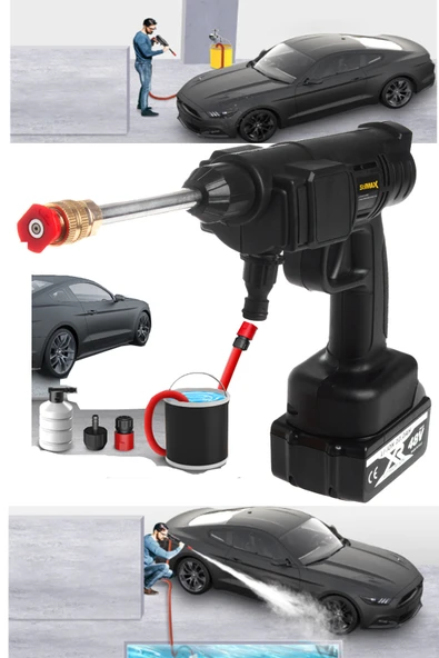 stilmax Stm48cw Brushless Motor Yüksek Basınçlı Oto Yıkama Makinesi Akülü Su Tabancası 55 Bar 48v 10ah - Resim 2