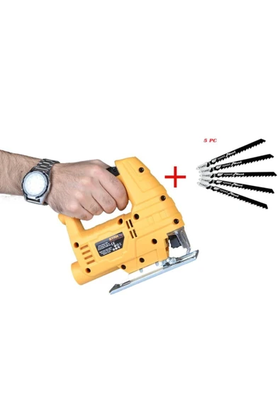 STAXX POWER Sarı 6 Kademe Devir Ayarlı Çantalı Pandül Hareketli Dekupaj Testere - Resim 3