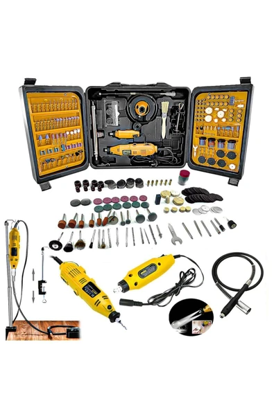 stilmax Alman Style 405 Parça Devir Ayarlı Gravür Oyma Makinesi Dremel Taşlama Zımpara Seti 450w ürün görseli 1