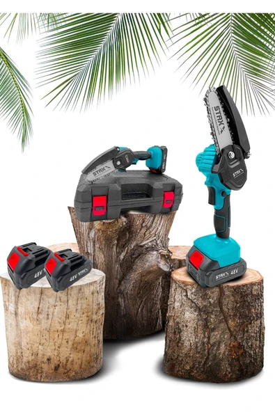 STAXX POWER 21v 3ah Otomatik Seri Çift Akülü 12 Cm Pala Dal Budama Bıçkı Makinası Seri Kullanım 2 Yıl Garanti - Resim 2