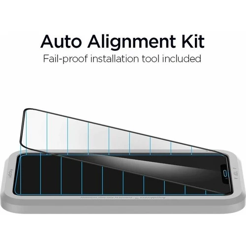 Spigen Apple iPhone 11 Pro / iPhone XS / iPhone X Cam Ekran Koruyucu Kolay Kurulum AlignMaster Full Cover Black / Siyah - AGL00114 - 2