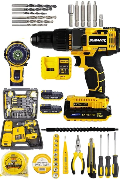 stilmax 58v 8ah Çift Torq Lion Batarya Metal Şanzıman Turbo Şarjlı