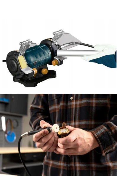 DEKO TURKEY Çok Fonksiyonlu Spiralli Gravür Zımpara Taş Motoru Oyma Seti + 105 pcs Uç Hediyeli 450Watt - Resim 2