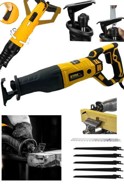 STAXX POWER Germany 4200 W Metal Şanzuman Tilki Kuyruğu Tuğla Ahşap Kemik Kesim Makinası Panter Testere 360'' ürün görseli