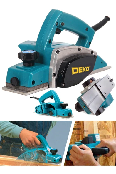 DEKO TURKEY 3300 Watt Bakir Sargılı Metal Şanzuman Çift Bıçakli Planya Rende Makinesi Dkt-3300mplny ürün görseli