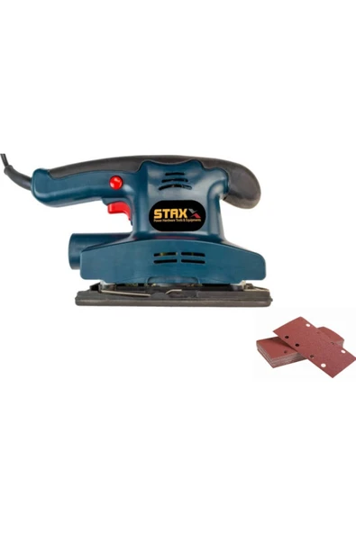 STAXX POWER Stx-450x Profesyonel 400 W Elektrikli Titreşimli Zımpara Makinası +5 Ad Zımpara Hediyeli - Resim 3