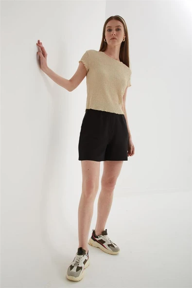 FASHION FRIENDS KADIN PİLELİ ŞORT 25Y0320K1 - 8