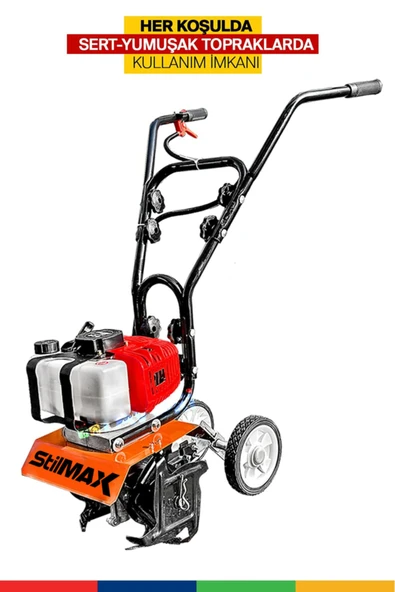 stilmax Germany Type Benzinli Özel Mini Çapalama Makinası 4.2 Hp 63cc Özel Titanyum Seri 17 Kg - Resim 3