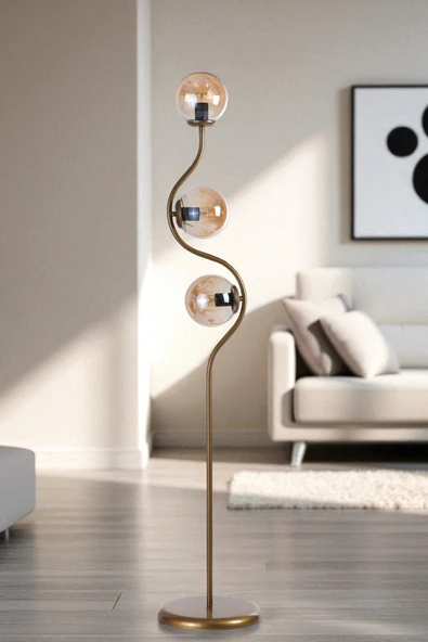 Lumexx TURAN 3 LÜ ESKİTME LAMABDER BAL CAMLI ürün görseli