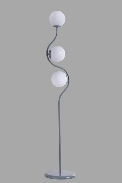 Lumexx TURAN 3 LÜ GRİ LAMABDER BEYAZ CAMLI - Resim 3