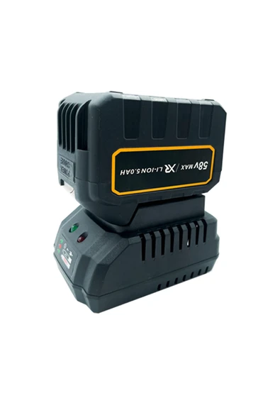 STAXX POWER Yağ Pompalı X-metal Dişli 58v 5ah Çift Akülü Dal Kesme Budama Testere Bıçkı Makinesi 35cm Palalı - Resim 4