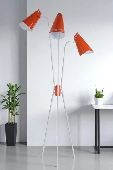 Lumexx YENİ AKASYA 3 LÜ BEYAZ LAMBADER TURUNCU LAZER BAŞLIKLI ürün görseli