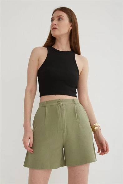 FASHION FRIENDS KADIN PİLELİ ŞORT 25Y0320K1 - 3