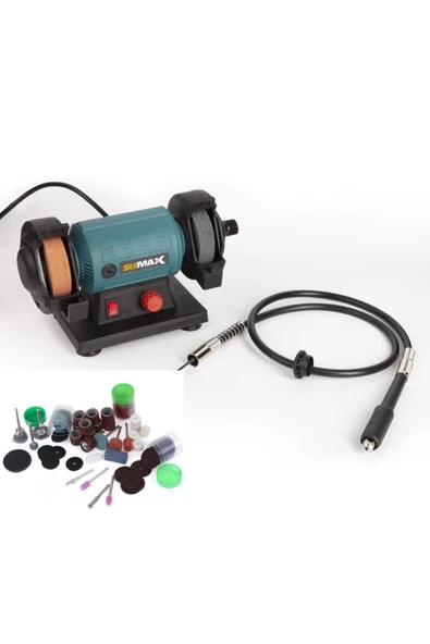 stilmax Multi Function Spiralli Gravür Zımpara Taş Motoru Oyma Seti + 105 Pcs Uç Hediyeli 450 w - Resim 2