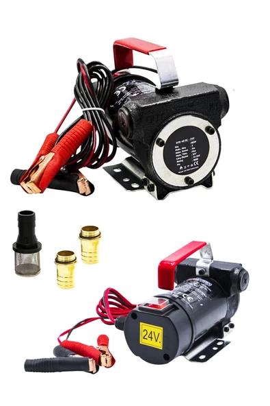 DEKO TURKEY Dkt24mp 24v Uyumlu Kendinden Emişli Paslanmaz Gövde Taşınabilir Yakıt Yağ Aktarma Mazot Pompası ürün görseli 1