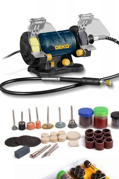 DEKO TURKEY Çok Fonksiyonlu Spiralli Gravür Zımpara Taş Motoru Oyma Seti + 105 pcs Uç Hediyeli 450Watt ürün görseli