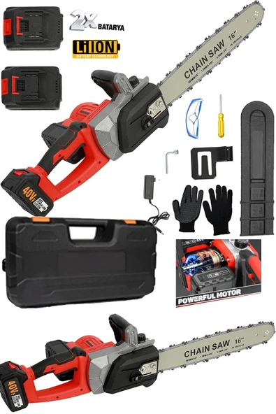 stilmax Otomatik Yağlamalı Back Sistem Ağaç Dal Budama Makinesi: Lityum Batarya ve Çift Akü Yeni Nesil 40VF - Resim 2