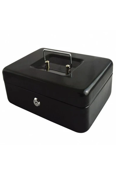 DEKO TURKEY Yerli Üretim Büyük Boy Anahtarlı Çelik Kasa Bozuk Para Kasası Nakit Kutusu Cash 9x18x25cmdkt-cashbox ürün görseli