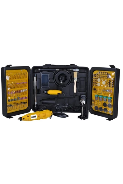 stilmax Alman Style 405 Parça Devir Ayarlı Gravür Oyma Makinesi Dremel Taşlama Zımpara Seti 450w - Resim 4