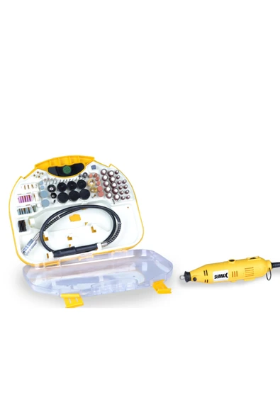 stilmax Alman Style 300 Parça 450 Watt 60.000 Rpm 6 Kademe Devirli Hobi Gravür Zımpara Çantalı Set - Resim 2