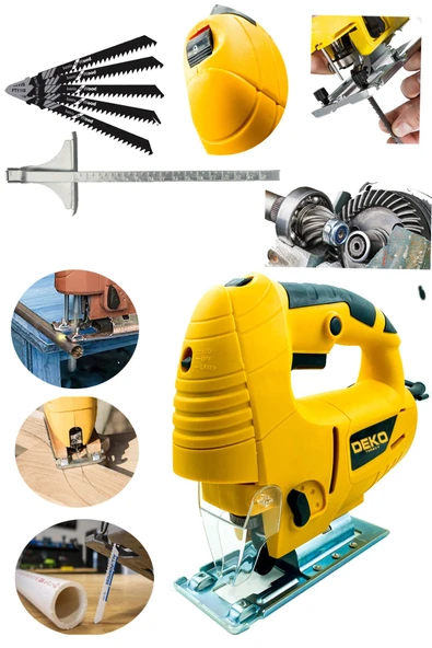 DEKO TURKEY Bakır Sargılı 4000w Metal Dişli Devir Ve Pandül Ayarlı Ahşap Metal Kesme Lazerli Dekupaj Testere - Resim 2