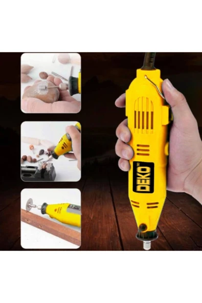 DEKO TURKEY 300 Parça 450 Watt 60.000 Rpm 6 Kademe Devir Ayarlı Hobi Gravür Setimini Taşlamadkt-450g - Resim 3