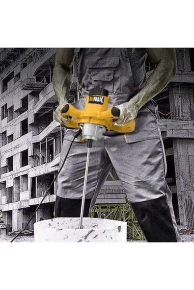 stilmax 6 Kademe Devir Ayarlı Elektrikli Alçı Boya Ve Harç Karıştırıcı Mikser 3300 W - Resim 5