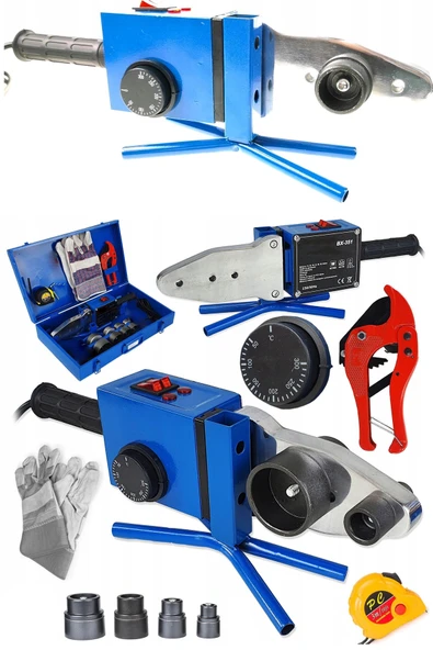 stilmax 2000Watt Çift Rezidanslı Hava Soğutmalı Isı Ayarlı PPRC Plastik Boru Kaynak Makinesi + Makas Metre - Resim 2