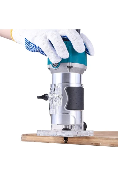 stilmax 3000w 6 Kademe Devir Ayarlı Formika Traşlama El Tipi Freze Makinası Pens 6mm + Yedek Kömür ürün görseli 1