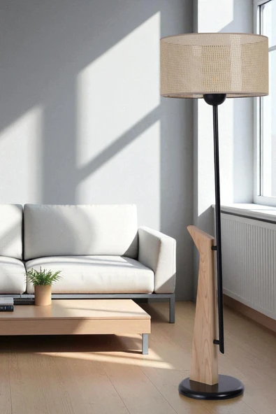 Lumexx BERZAN NATUREL LAMBADER SİLİNDİR PETEK ABAJURLU ürün görseli