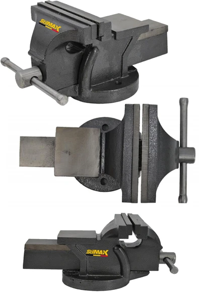 stilmax Germany Pro 150mm 6" Sabit Tabanlı Özel Alaşım Paslanmaz Çelik Sabit Tezgah Masa Mengenesi Örslü ürün görseli