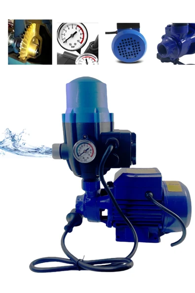 DEKO TURKEY Tam Bakır Sargılı Otomatik Paket Hidrofor Bahçe Ve Ev Su Pompası Motoru 2 Kat 2daire Tak Çalıştır ürün görseli 1