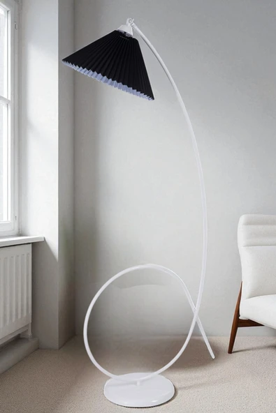 Lumexx KAYA BEYAZ LAMBADER PİLELİ SİYAH ABAJURLU ürün görseli