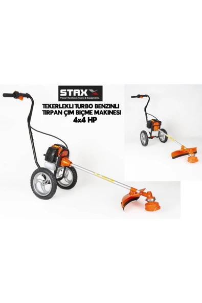 STAXX POWER Speed Tekerlekli Benzinli Çim Biçme Makinesi 4x4 Hp 52cc - Resim 4